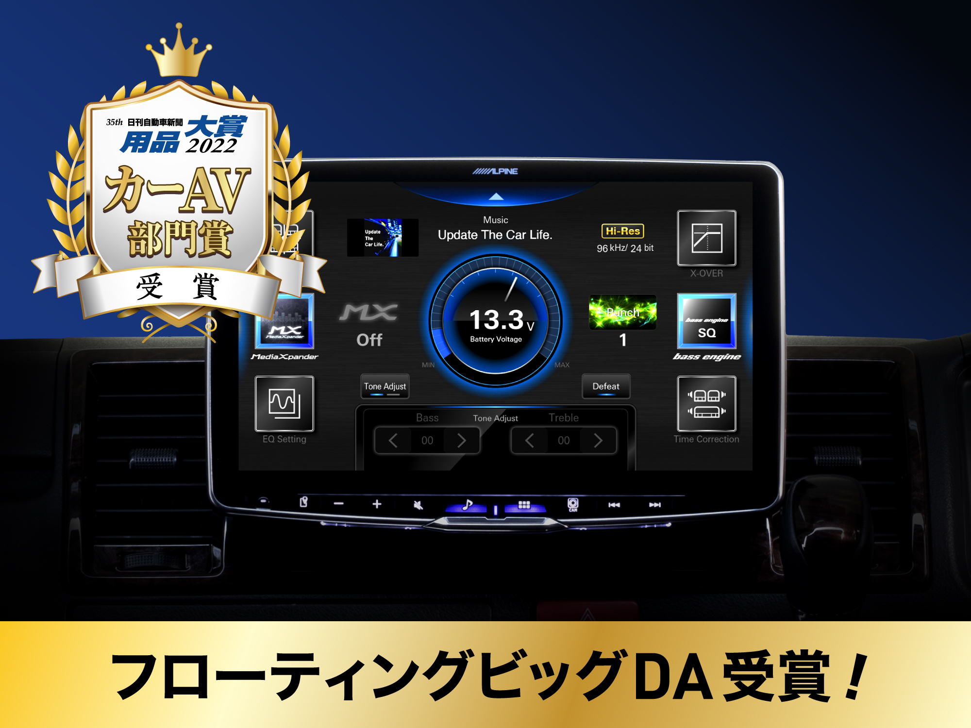 「フローティング ビッグ DA」 が「用品大賞 2022」カーAV 部門賞を受賞しました！